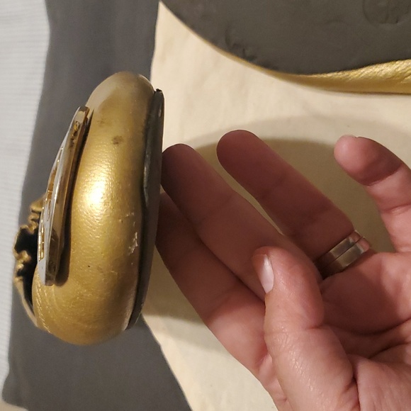 Tory burch gold leather ballet flats - Picture 3 of 4